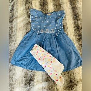 Cute outfit for a sweet little girl. New and includes nice matching new tights.